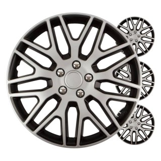 Kołpaki samochodowe 4szt. komplet dakar czarno srebrne 17" cali color box