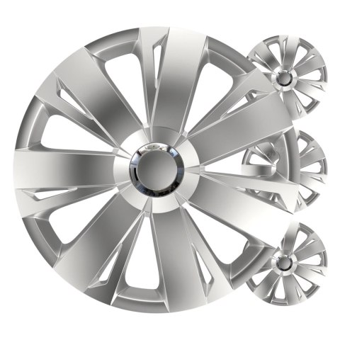 Kołpaki samochodowe 4szt. komplet energy srebrne 14" cali color box