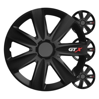 Kołpaki samochodowe 4szt. komplet gtx czarny carbon 15" cali color box