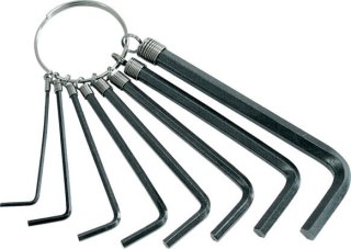Klucze imbusowe (2-14mm) kpl. 12 szt. na kółku, w etui