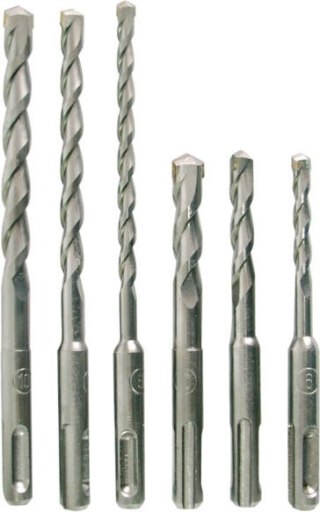 Wiertła do betonu sds+,kpl.5 szt. 5,6*110mm; 8,10,12*160mm