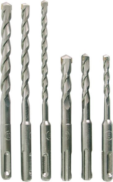 Wiertła do betonu sds+,kpl.5 szt. 5,6*110mm; 8,10,12*160mm