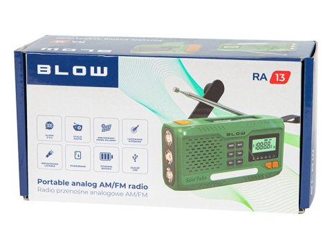 77-551# Radio przenośne analogowe am/fm blow ra13 solarne
