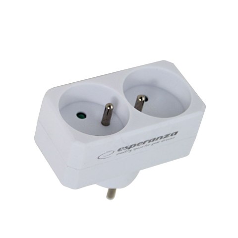 ELK305W Esperanza rozgałęźnik elektr. 2 gn. biały