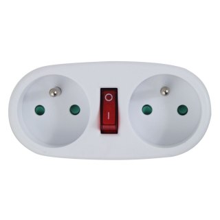 ELK306W Esperanza rozgałęźnik elektr. 2 gn. wł. biały