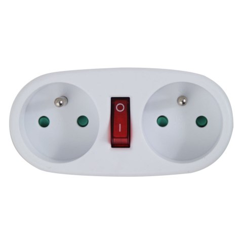 ELK306W Esperanza rozgałęźnik elektr. 2 gn. wł. biały