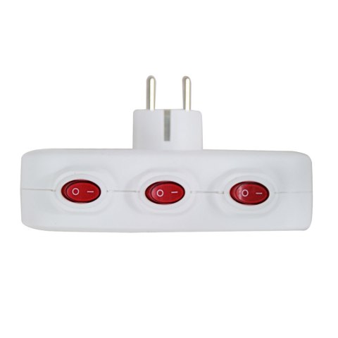 ELK307W Esperanza rozgałęźnik elektr. 3 gn. wł. biały