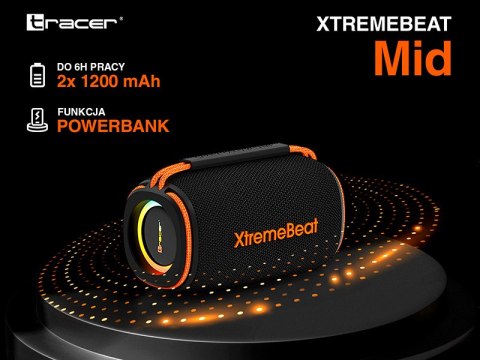 Głośniki TRACER XtremeBeat Mid TWS BT RGB BLACK