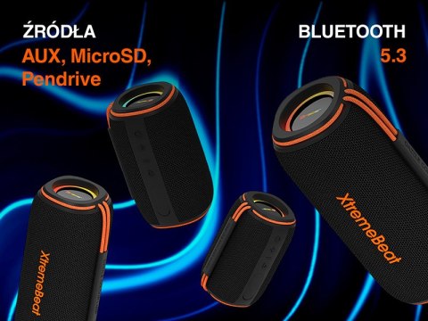 Głośniki TRACER XtremeBeat Mid TWS BT RGB BLACK