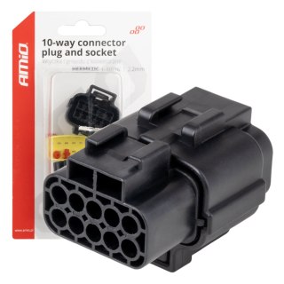 Złącze elektryczne wodoodporne zestaw 10 pin 2.2mm amio-04351