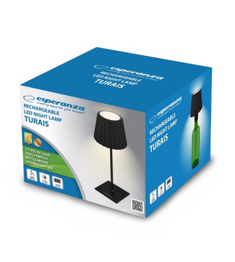 ELD120K Esperanza lampka biurkowa led turais czarna