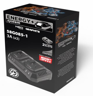 Ładowarka podwójna do akumulatorów Energy+