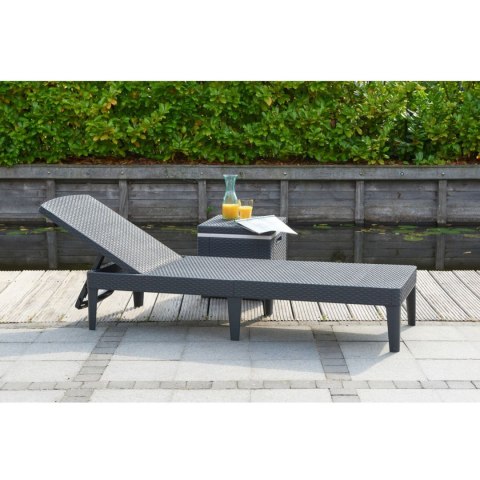 Leżak ogrodowy regulowany Jaipur Sun Lounger grafitowy