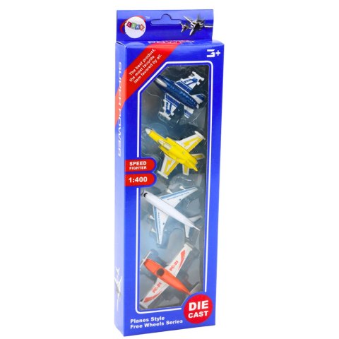 Zestaw Samoloty Odrzutowce Kolorowe 1:400 4 Szt