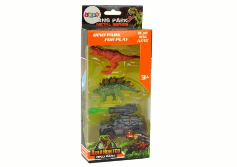 Dinozaury Figurki Zestaw Samochód Rakieta Zielony