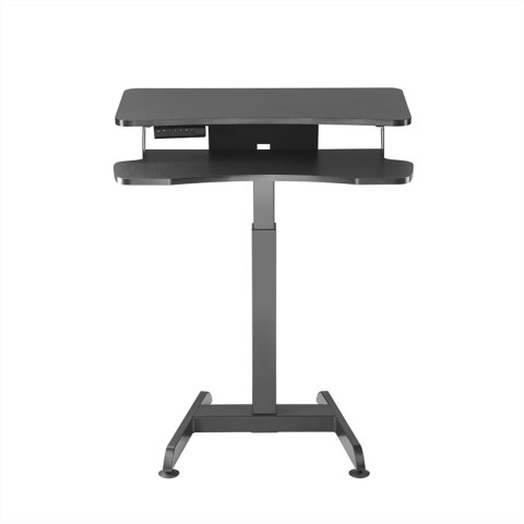 Biurko elektryczne Maclean, regulacja wys., stolik, stacja robocza, do pracy stojąco siedzącej, max wys 122cm, max 37 kg, MC-835
