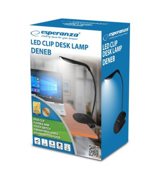 ELD104K Esperanza lampka biurkowa led deneb czarna