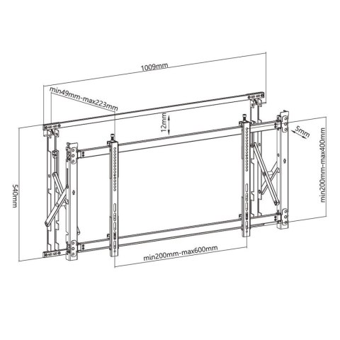 Uchwyt Maclean, Do TV, Video Wall, Max Digital Signage, Max VESA 600x400, 46"-52", 35kg, MC-845