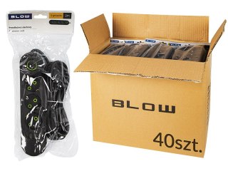 98-503# Przedłużacz sieciowy ps-320 3-gniazda 3xusb 2m czarny 3x1mm opakowanie