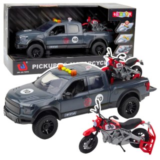 Samochód Pickup Z Motorem Światła Dźwięki Szary 1:12
