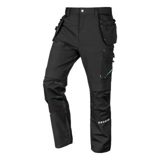 Spodnie robocze Mix&Match, 4 way stretch, z kaburami, Cordura, czarne, rozmiar XL