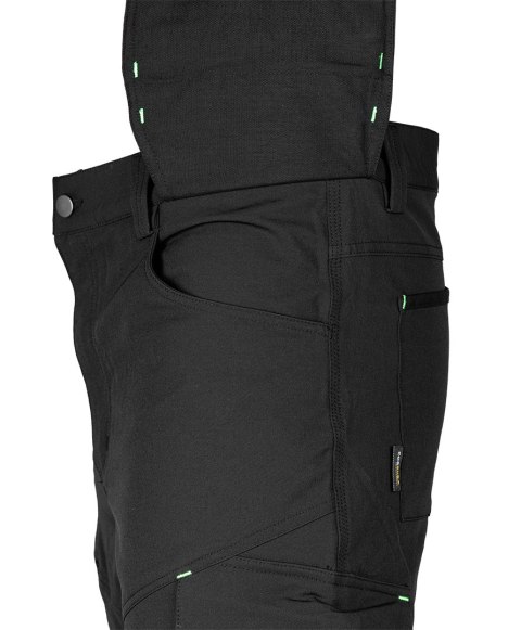 Spodnie robocze Mix&Match, 4 way stretch, z kaburami, Cordura, czarne, rozmiar XL