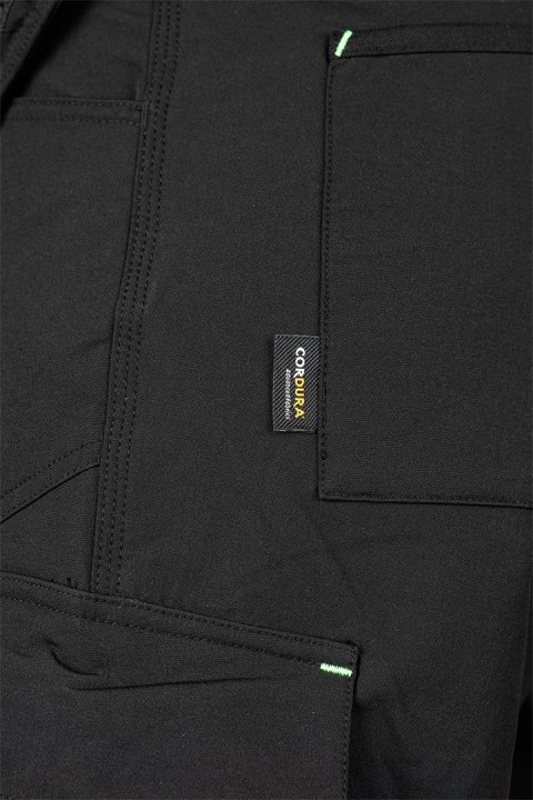 Spodnie robocze Mix&Match, 4 way stretch, z kaburami, Cordura, czarne, rozmiar XXL