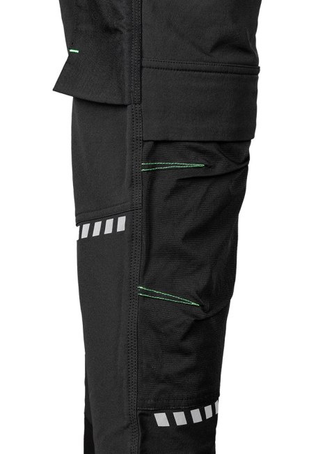 Spodnie robocze Mix&Match, 4 way stretch, z kaburami, Cordura, czarne, rozmiar M