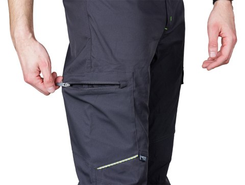 Spodnie robocze Mix&Match, stretch, szare, rozmiar XXXL