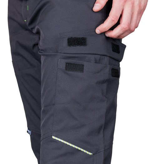 Spodnie robocze Mix&Match, stretch, szare, rozmiar XXXL