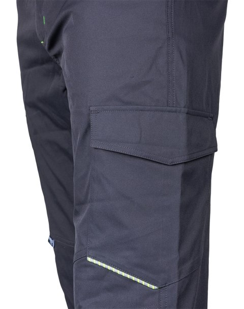 Spodnie robocze Mix&Match, stretch, szare, rozmiar XXXL
