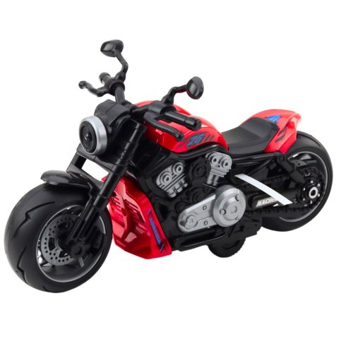 Motocykl Zabawkowy Na Baterie Napęd Światła Dźwięki Czerwony
