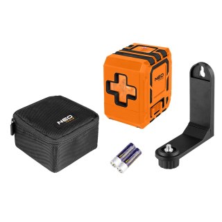 Laser krzyżowy 30 m, z etui i uchwytem magnetycznym, zielony