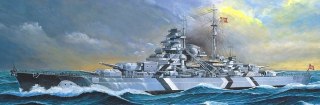 Model plastikowy pancernik tirpit z 1/800