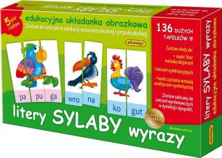 Zestaw edukacyjny litery sylaby wyrazy