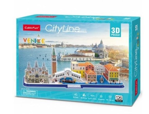 Puzzle 3d city line wenecja