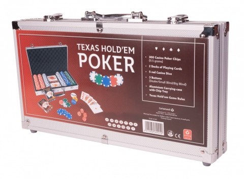 Żetony do pokera w walizce aluminiowej 300 sztuk