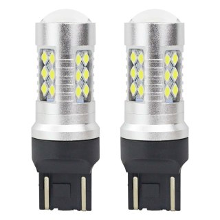 Żarówki led canbus 3030 24smd t20 7443 w21/5w white 12v 24v amio-02126