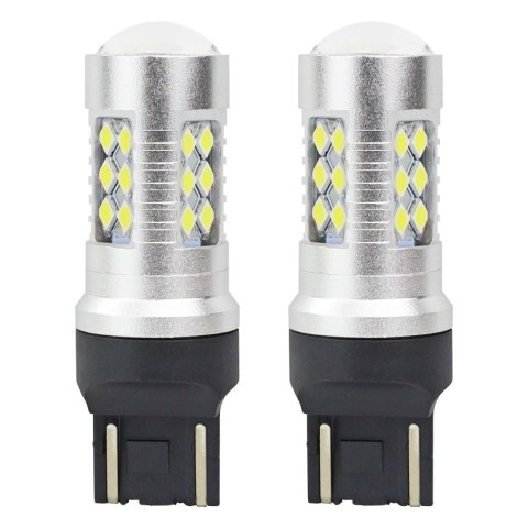 Żarówki led canbus 3030 24smd t20 7443 w21/5w white 12v 24v amio-02126