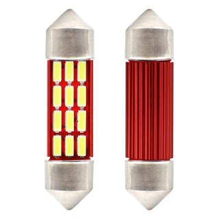 Żarówki led canbus 4014 12smd festoon c5w c10w c3w 36mm white 12v 24v amio-01632