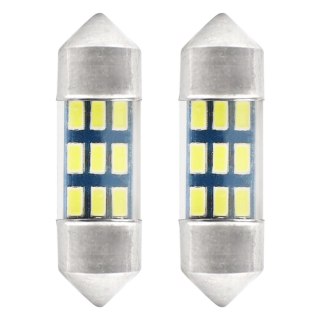 Żarówki led standard 3014 9smd festoon c5w c10w c3w 31mm white 12v amio-01089