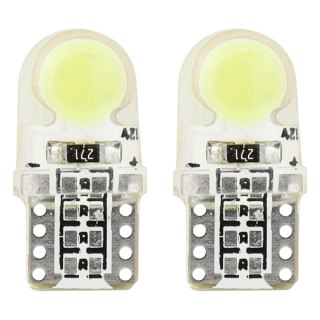 Żarówki led standard white w5w t10e cob 12v amio-01441