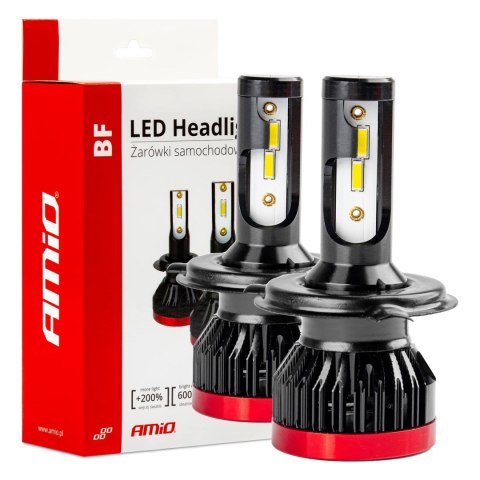 Żarówki samochodowe led seria bf h4/h19 6000k canbus amio-02241