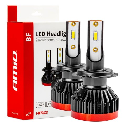 Żarówki samochodowe led seria bf h7 6000k canbus amio-02242