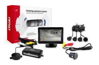 Zestaw czujników parkowania tft01 4,3" z kamerą hd-308-led 4 sensory czarne "gold"