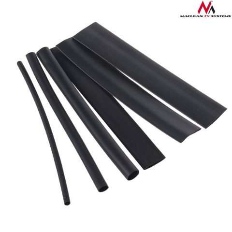 Zestaw koszulek termokurczliwych Maclean, 2mm - 56szt, 4mm - 28 szt, 6mm - 14szt, 8mm - 35szt, 10mm - 35szt, 12mm - 28szt, 196s