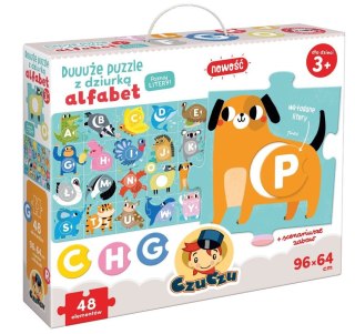 Duuuże puzzle z dziurką alfabet