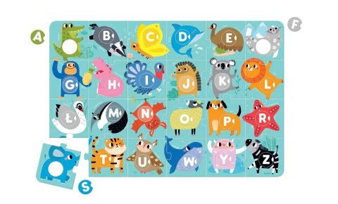 Duuuże puzzle z dziurką alfabet