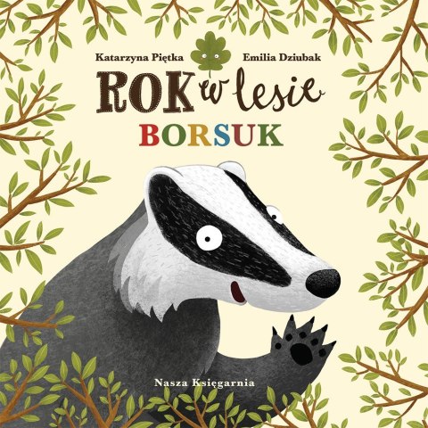 Książeczka rok w lesie. borsuk