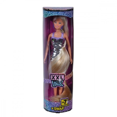 Lalka steffi długowłosa xxl hair z cekinami